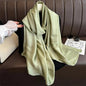 2024 Luxury Brand Spring Large Long Pashmina Women Scarf Solid Silk Shawl Wrap Lady Beach Fashion Female Bandana Cover EcharpeWT95 - 5