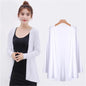 2024 Summer Autumn Korean Women Modal Cardigan Ladies Shawl Female Cotton Sweater Cardigans Long Sleeve Women Casual Thin CoatswhiteOne Size