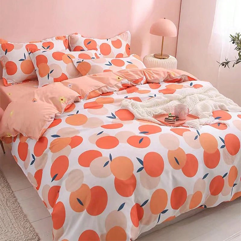 3pcs Bedding Printing Skin - friendly Cotton Quilt Cover Student Dormitory Home Single And Double Bed Quilt Cover PillowcaseColour 4229X229cm