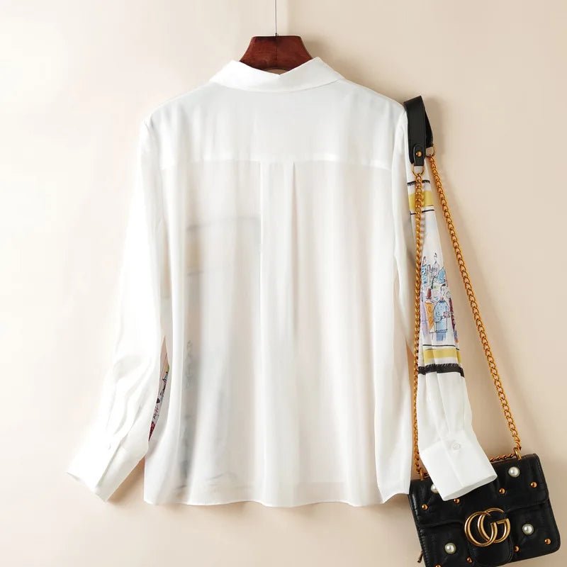 3XL 4XL Chiffon Women Shirts And Blouses Cardigan Tops Casual White Long Sleeve Loose Big Size Roupas Feminina camisas y blusasA62 - 6686M