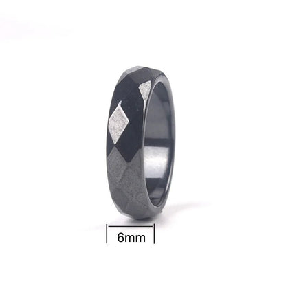 6MM Magnetic Curved Health Care Weight Loss and Slimming Rings for Men and Women Simple Black Magnetic Stone Couple Gift Jewelry11tangent plane