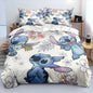 Anime Stitch Bedding Set 3D Cartoon Printed Quilt Duvet Cover Set Pillowcase Kids Beddroom Comfortable Home DecorAEU - Double(200x200cm)