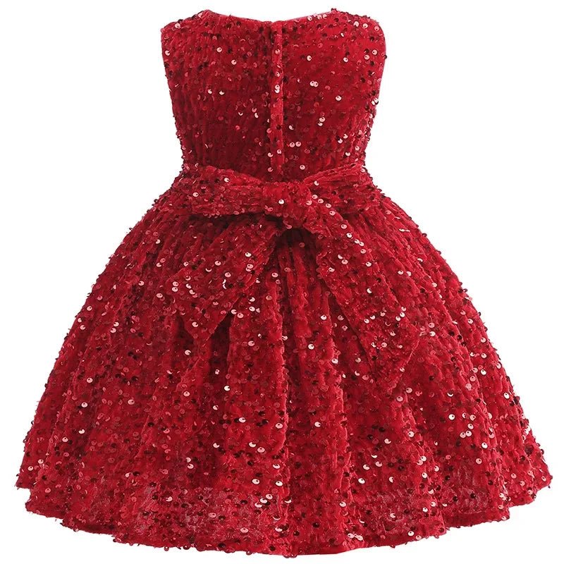 Baby Girls Dress Sequin Sleeveless Little Princess Dress Birthday Gift 1 2 3 4 5 6 Years New Year Kids Clothes130 - 6 - 7Tdress 3