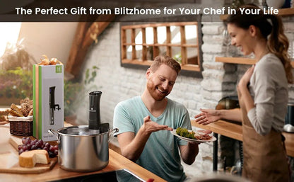 Blitzhome Sous Vide Cooker 1100W Home - appliance Monsieur Cuisine Smart Slow Cooker with LCD Digital Accurate ControlWiFi ModeusUnited States