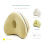 Cushion Leg Pillow Sleep Foot Pillow Leg Lifting Vein Memory Foam Leg Lock Pillow Leg Pillow Pregnant Women Knee Clip Leg Heart PillowLemon yellow