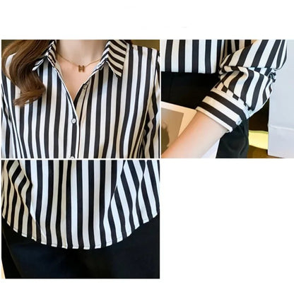 Elyosr s Shirt 2023 Black and White StripedblackS