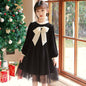 Fashion Dress Princess Children New Year ClothesBlackPlus cashmere120cm