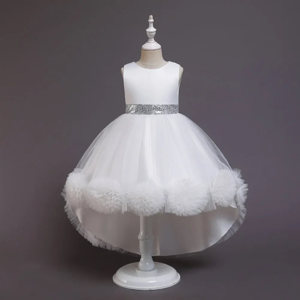 Flower Girl Wedding Party Ball Tailed Dress Girls Kids Party Wear Birthday Communion Party Graduation Dinner Dress140 - 7 - 8Tdress 6