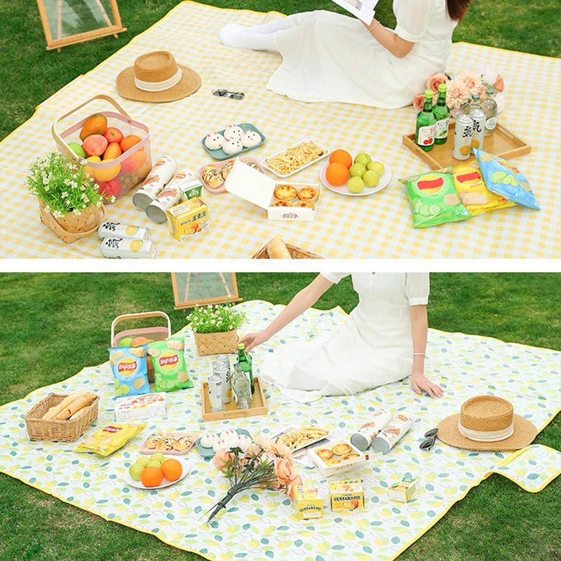 Foldable Camping Mat Waterproof Non - woven Cloth Sand Beach Mats Tent Picnic Blanket Pad Moisture - proof Outdoor Picnic MatGNL