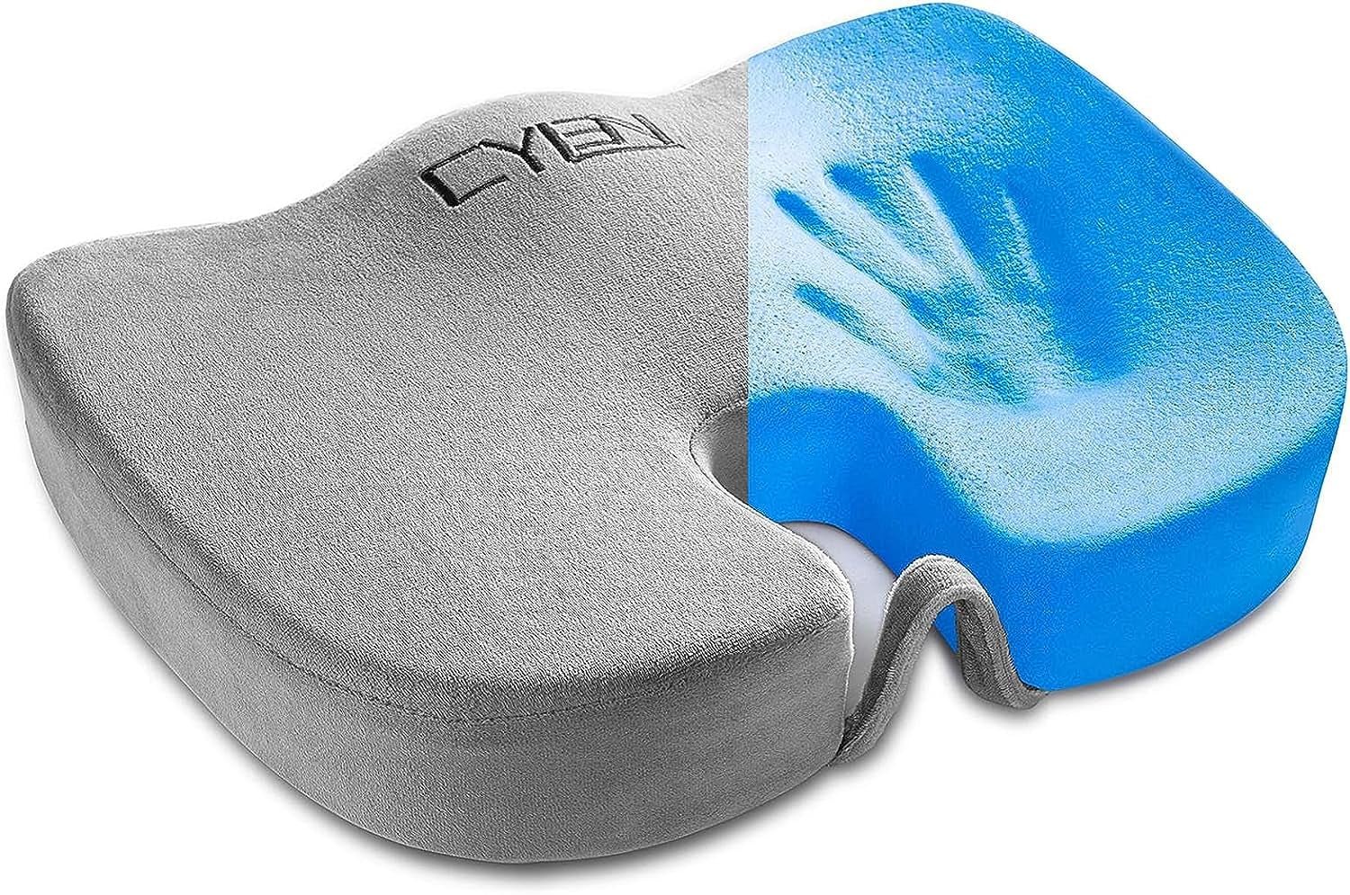 Gel Infused Memory Foam Back Cushions & Coccyx Seat Cushions for Tailbone Pain -Health & BeautyMedical & MobilityOrthopedics & Supports