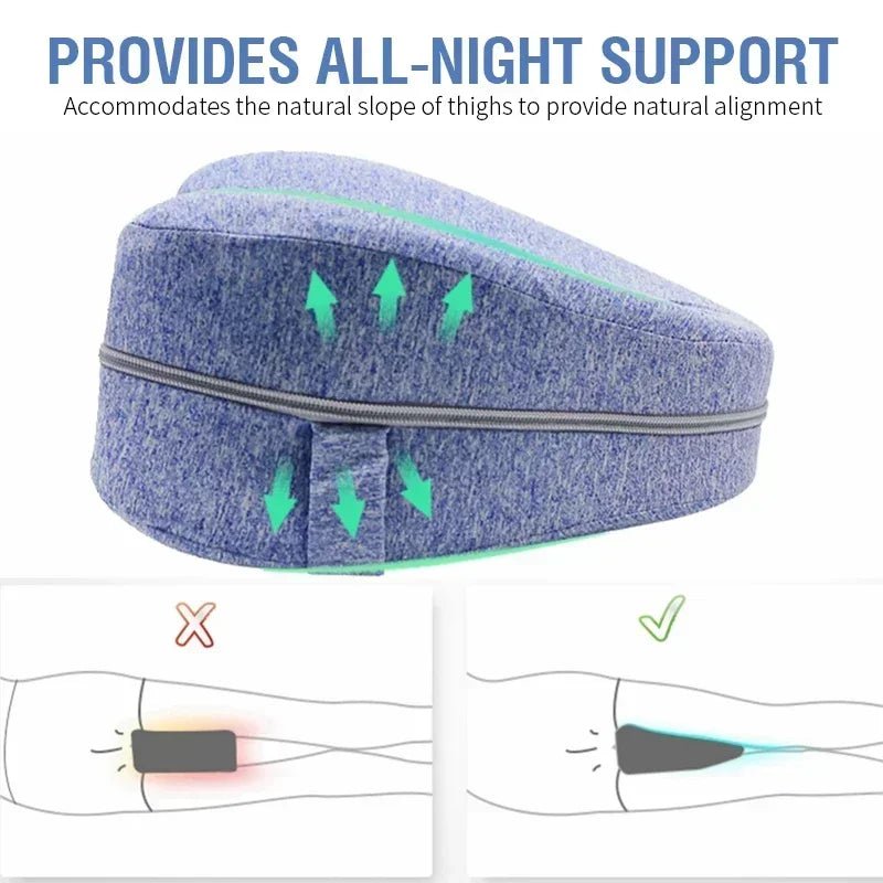 Home Body Memory Cotton Leg Pillow Pain Relief Thigh Leg Back Pad Cushion Sleeping Orthopedic Sciatica Back HipGrey - 1PCS