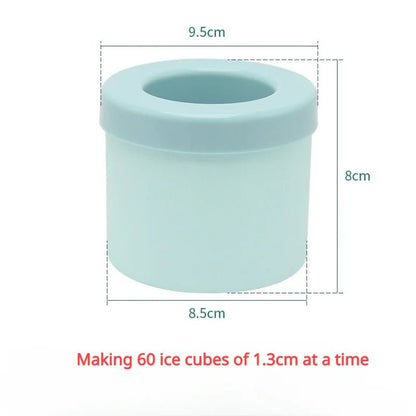 Ice Bucket Cup Mold Ice Cubes Tray Food Grade Quickly Freeze Silicone Ice Maker Creative Design Ice Bucket Whiskey Beer MakerGrey