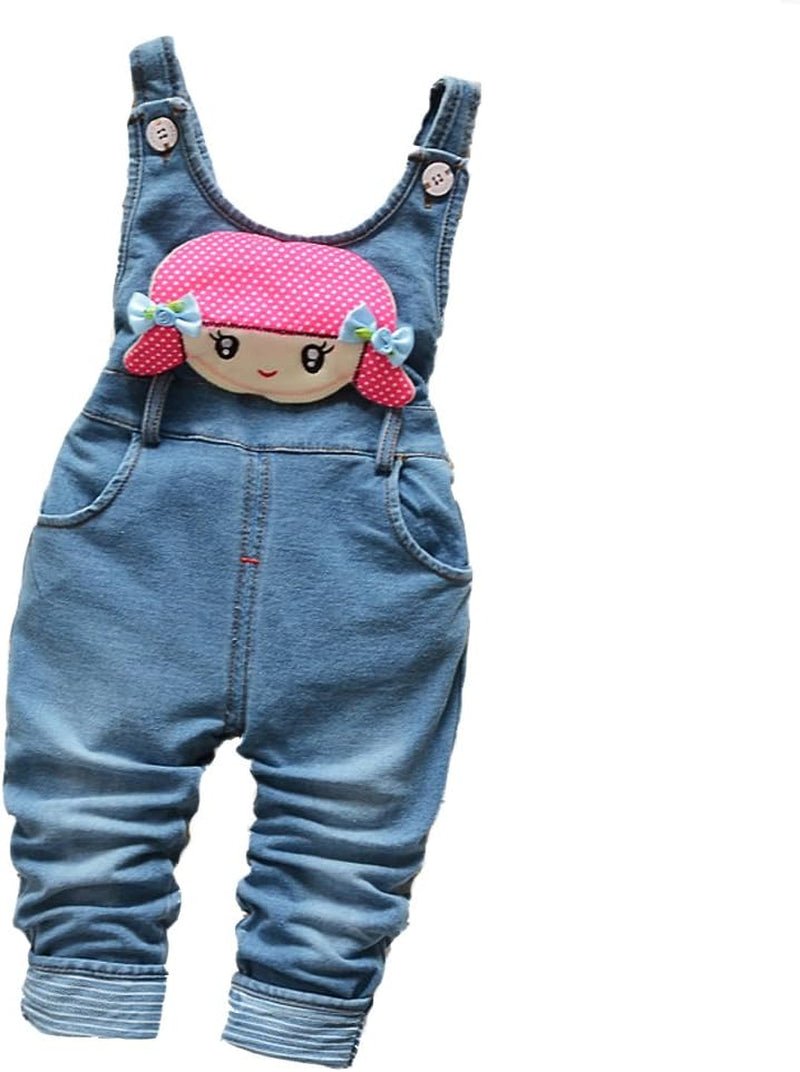 KIDSCOOL SPACE Baby Cotton 3D Cartoon Soft Knitted Jeans OverallsBlue - 215618 - 24 MonthsBabyBaby GirlsBottoms