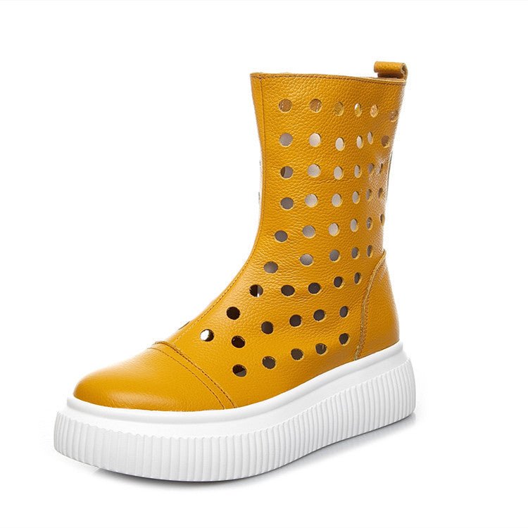 Ladies Fashion Personality Breathable Platform ShoesYellow36