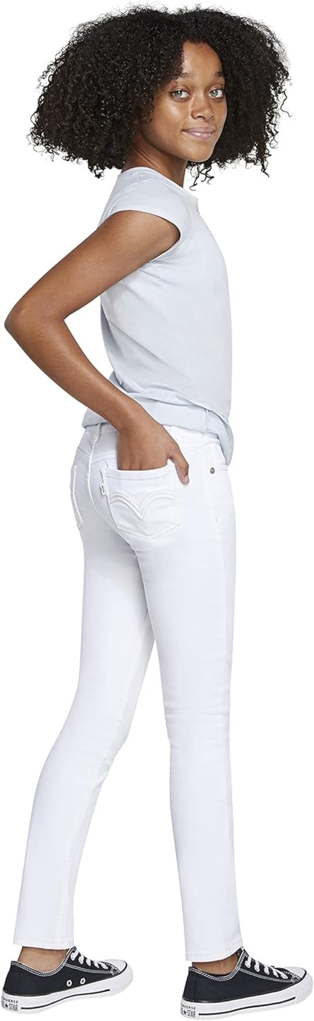 Levi'S Girls' 711 Skinny Fit JeansWhite8ClothingGirlsJeans