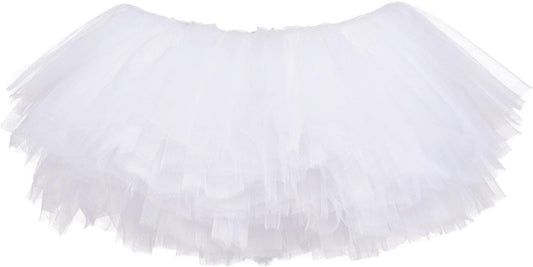 Little Girls 10 - Layer Short Ballet Tulle Tutu Skirt (4 Mo. - 3T)WhiteOne SizeClothingGirlsShoes & Jewelry