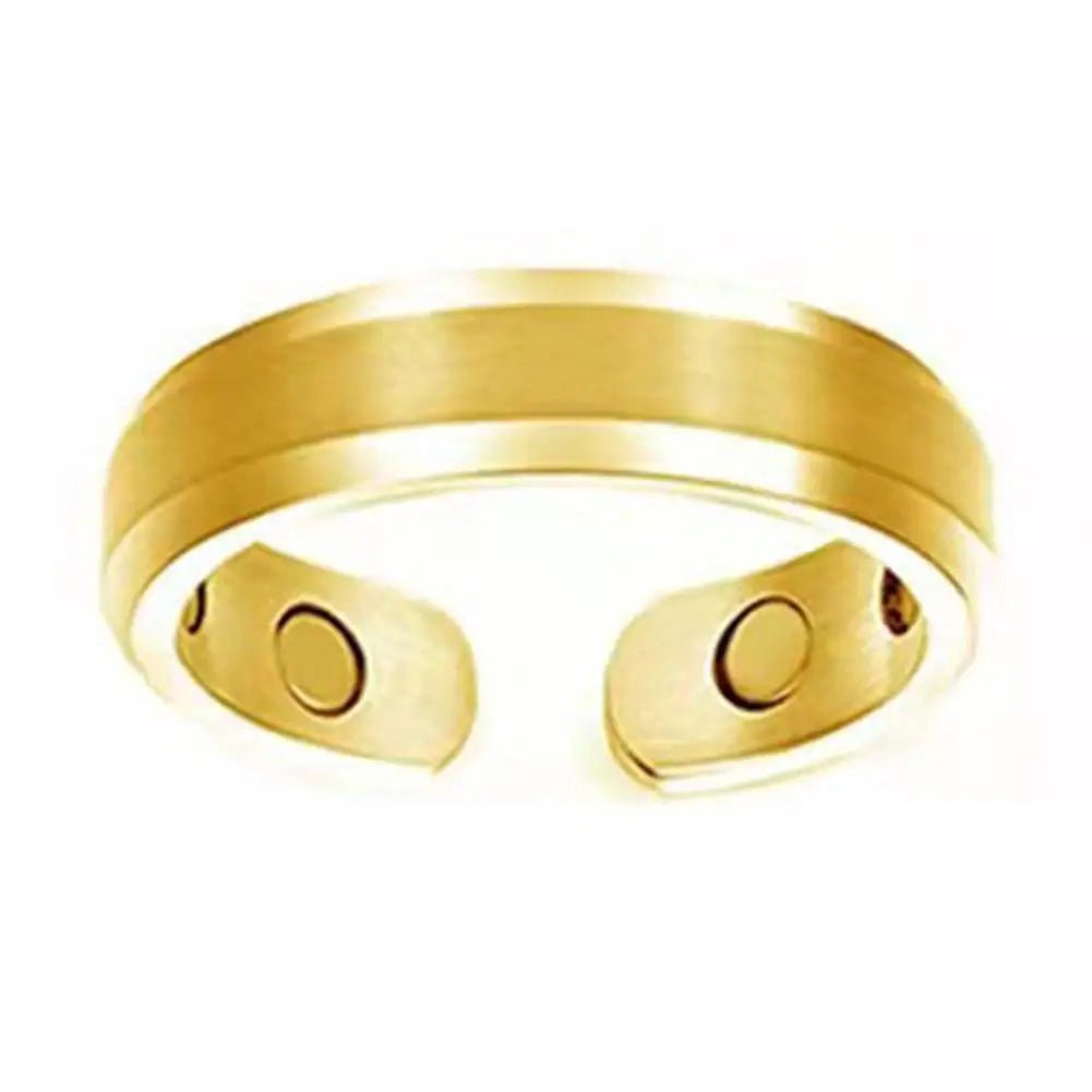 Magnetic Therapy Rings Women Men Fashion Slimming Fat Burning Opening Rings Lymphatic Detox Magnetic Health Care Jewelrychampagne goldChinaresizable