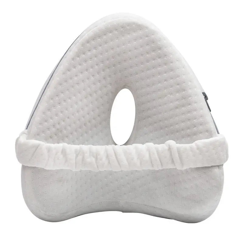 Memory Cotton Leg Pillow Sleeping Orthopedic Sciatica Back Hip Body Joint Pain Relief Thigh Leg Pad Cushion Home Memory FoamWhite