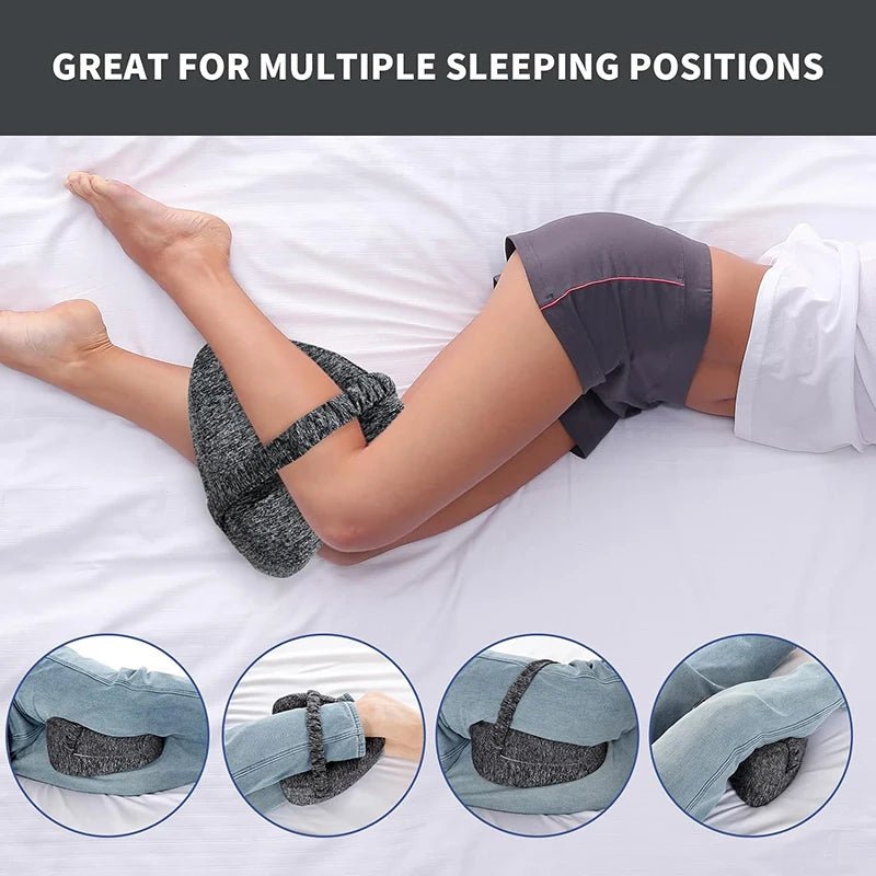 Memory Cotton Leg Pillow Sleeping Orthopedic Sciatica Back Hip Body Joint Pain Relief Thigh Leg Pad Cushion Home Memory FoamWhite