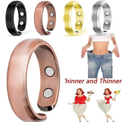 Men Lasting Therapeutic Magnetic Women Slimming Adjustable Magnet Rings Power Therapy Magnets Weight Loss HealthRedChina