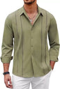 Men's High - end Non Ironing Slim Fit ShirtArmy Green2Xl