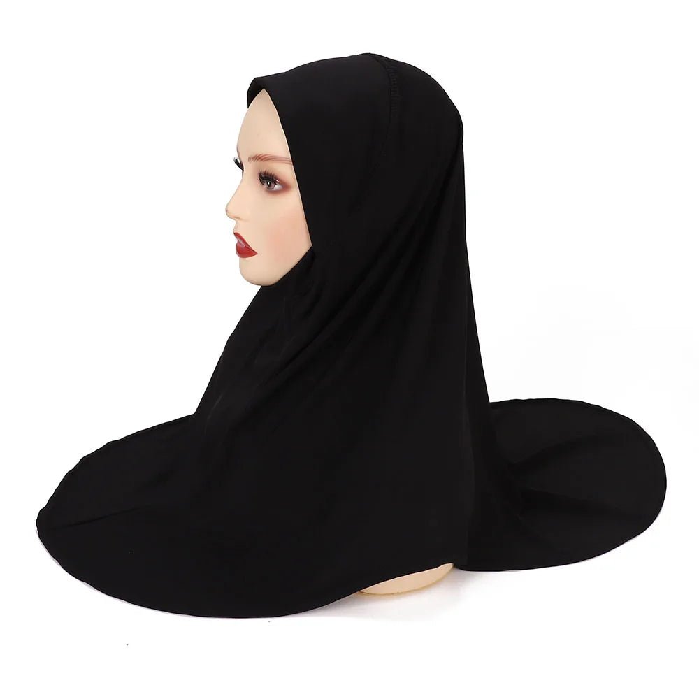 Modal Hijab Jersey Hijabs for Women Hijab Turban Arab Headgear Double Round Headscarf Bonnet Hijab Turbante Feminino Para Festa1 Black