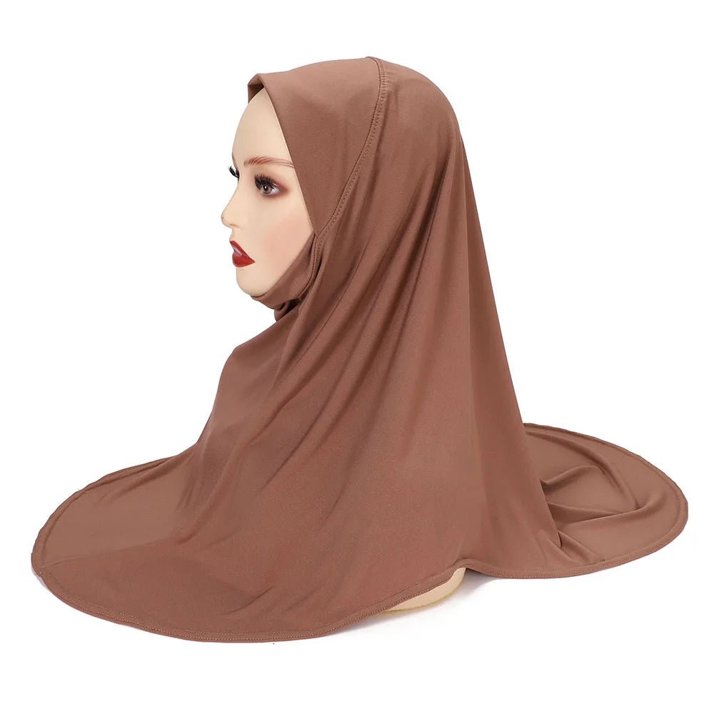 Modal Hijab Jersey Hijabs for Women Hijab Turban Arab Headgear Double Round Headscarf Bonnet Hijab Turbante Feminino Para Festa12 Brown Coffee