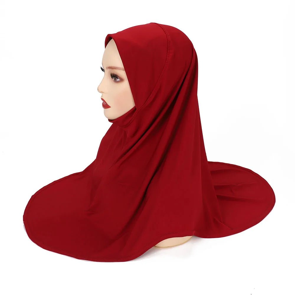 Modal Hijab Jersey Hijabs for Women Hijab Turban Arab Headgear Double Round Headscarf Bonnet Hijab Turbante Feminino Para Festa15 Wine Red