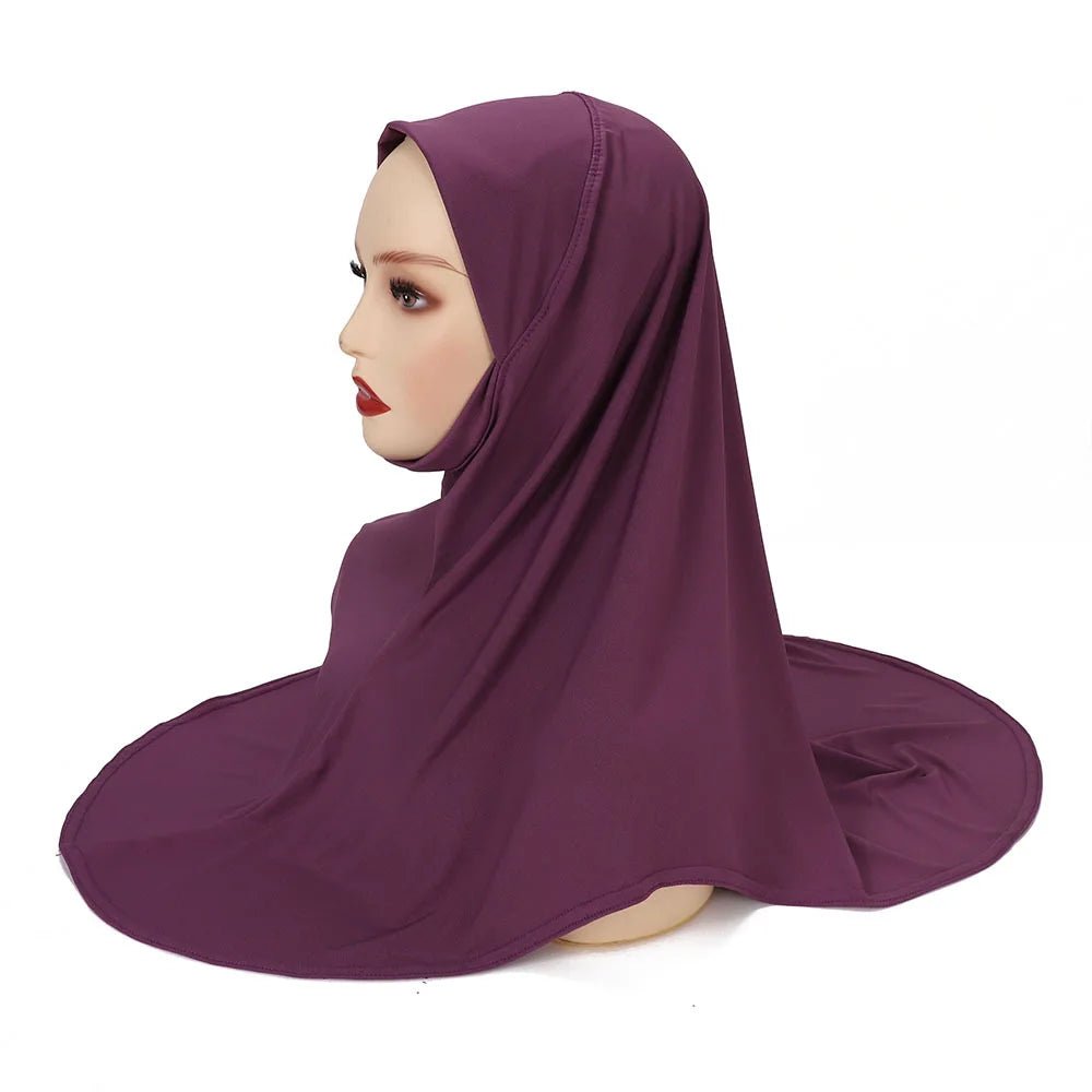 Modal Hijab Jersey Hijabs for Women Hijab Turban Arab Headgear Double Round Headscarf Bonnet Hijab Turbante Feminino Para Festa16 Skin Purple