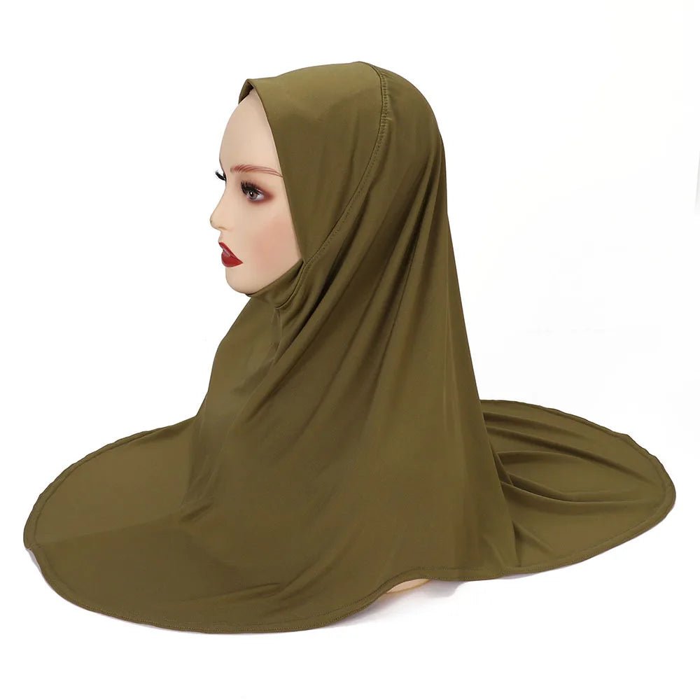 Modal Hijab Jersey Hijabs for Women Hijab Turban Arab Headgear Double Round Headscarf Bonnet Hijab Turbante Feminino Para Festa2 Army Green