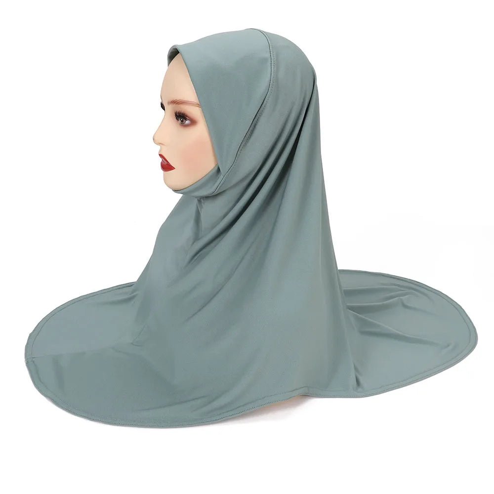 Modal Hijab Jersey Hijabs for Women Hijab Turban Arab Headgear Double Round Headscarf Bonnet Hijab Turbante Feminino Para Festa4 bean green