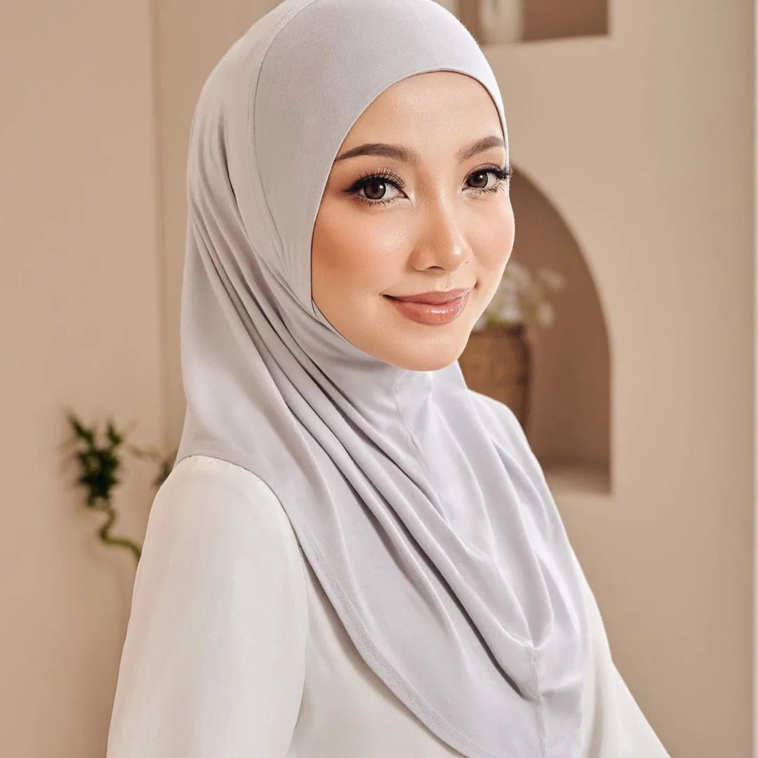 Modal Hijab Jersey Hijabs for Women Hijab Turban Arab Headgear Double Round Headscarf Bonnet Hijab Turbante Feminino Para Festa5 silver ash