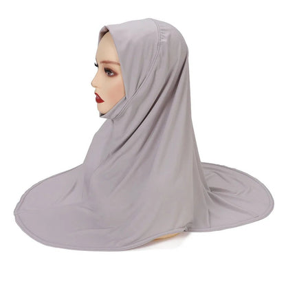 Modal Hijab Jersey Hijabs for Women Hijab Turban Arab Headgear Double Round Headscarf Bonnet Hijab Turbante Feminino Para Festa5 silver ash