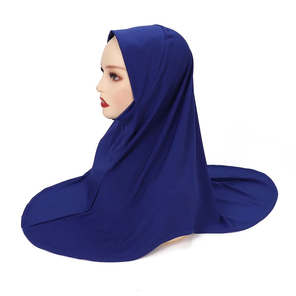 Modal Hijab Jersey Hijabs for Women Hijab Turban Arab Headgear Double Round Headscarf Bonnet Hijab Turbante Feminino Para Festa7 sapphire