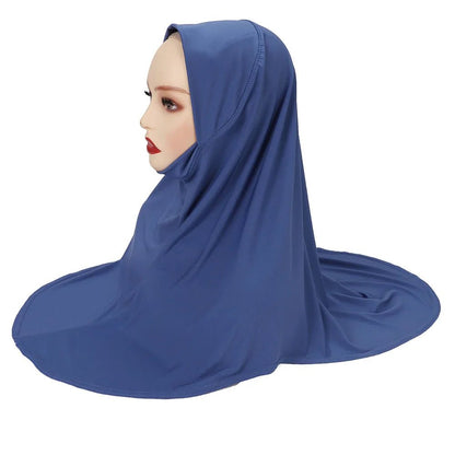 Modal Hijab Jersey Hijabs for Women Hijab Turban Arab Headgear Double Round Headscarf Bonnet Hijab Turbante Feminino Para Festa9 Denim Blue