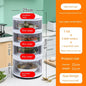 Multi - Layer Rice Dish Dishes Handy Gadget Kitchen Storage RackAdd four layers - sealed [All Year Round Neutral/dust insulation]]