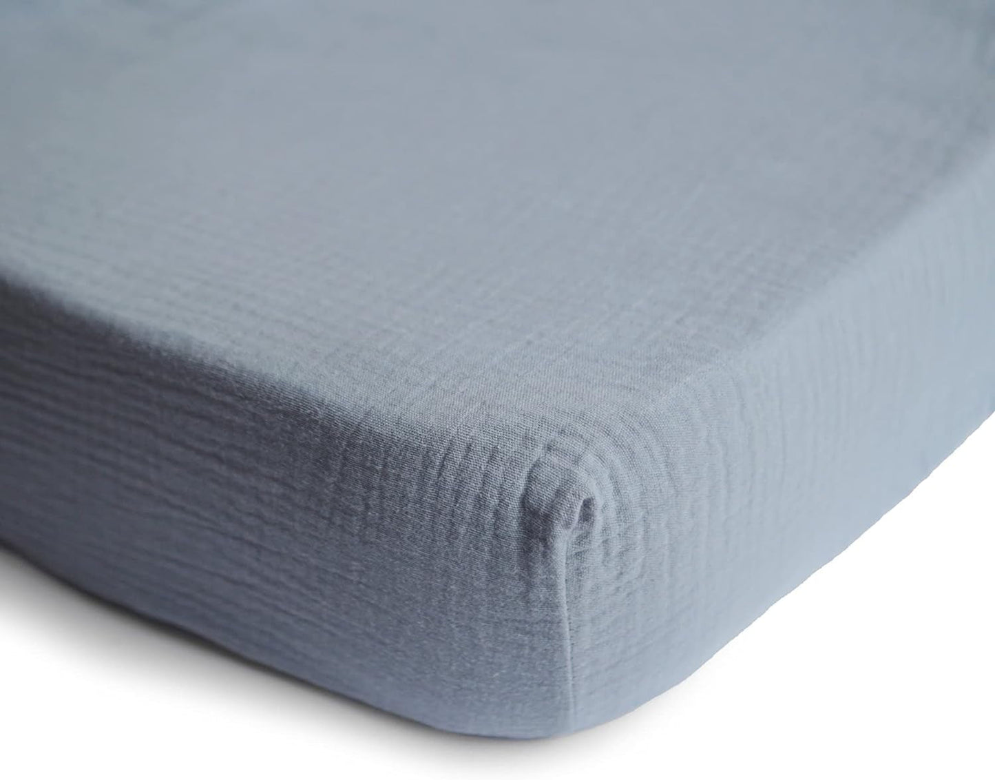 Mushie Extra Soft Muslin Fitted Crib Sheet | 28"X 52" (Tradewinds)TradewindsBaby BeddingBaby ProductsBedding