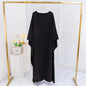 Muslim Abayas Muslim Maxi Party Dress Loose Islamic Dresses Women Jilbabs Elegant Casual Solid Robe Ramadan Dresses KaftanblackOne Size