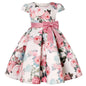 New Girls Kids Flower Elegant Causal Princess Party Dresses Children Clothing Christmas Birthday Wedding Party Baby Girl DressD3370 - DarkPink4T