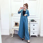 New New Fashion Temperament Waist - Controlled Slimming Long Trench Coat + High Waist Slimming and Wide Leg Casual Pants SuitSLight green