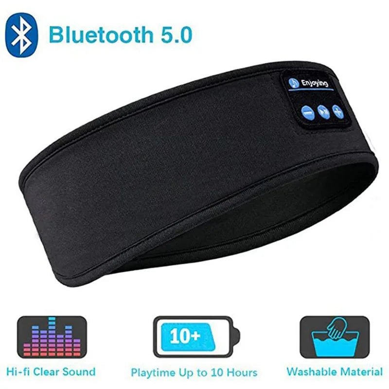 Original Wireless Bluetooth Headset Sports Sleep Headband Eye Mask Fone Bluetooth Earphones Air Pro Earbuds Wireless Headphonesblack