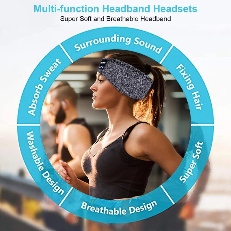 Original Wireless Bluetooth Headset Sports Sleep Headband Eye Mask Fone Bluetooth Earphones Air Pro Earbuds Wireless Headphonesblack