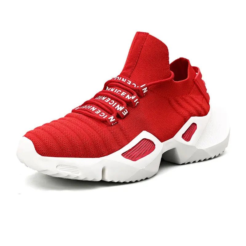 Plus Size Summer Massive Sneakers Socks Men Sport Shoes Man White Sports Shoes Running Man Red Knit Tennis Trainers Gym GME - 158102 - A - 161210.5