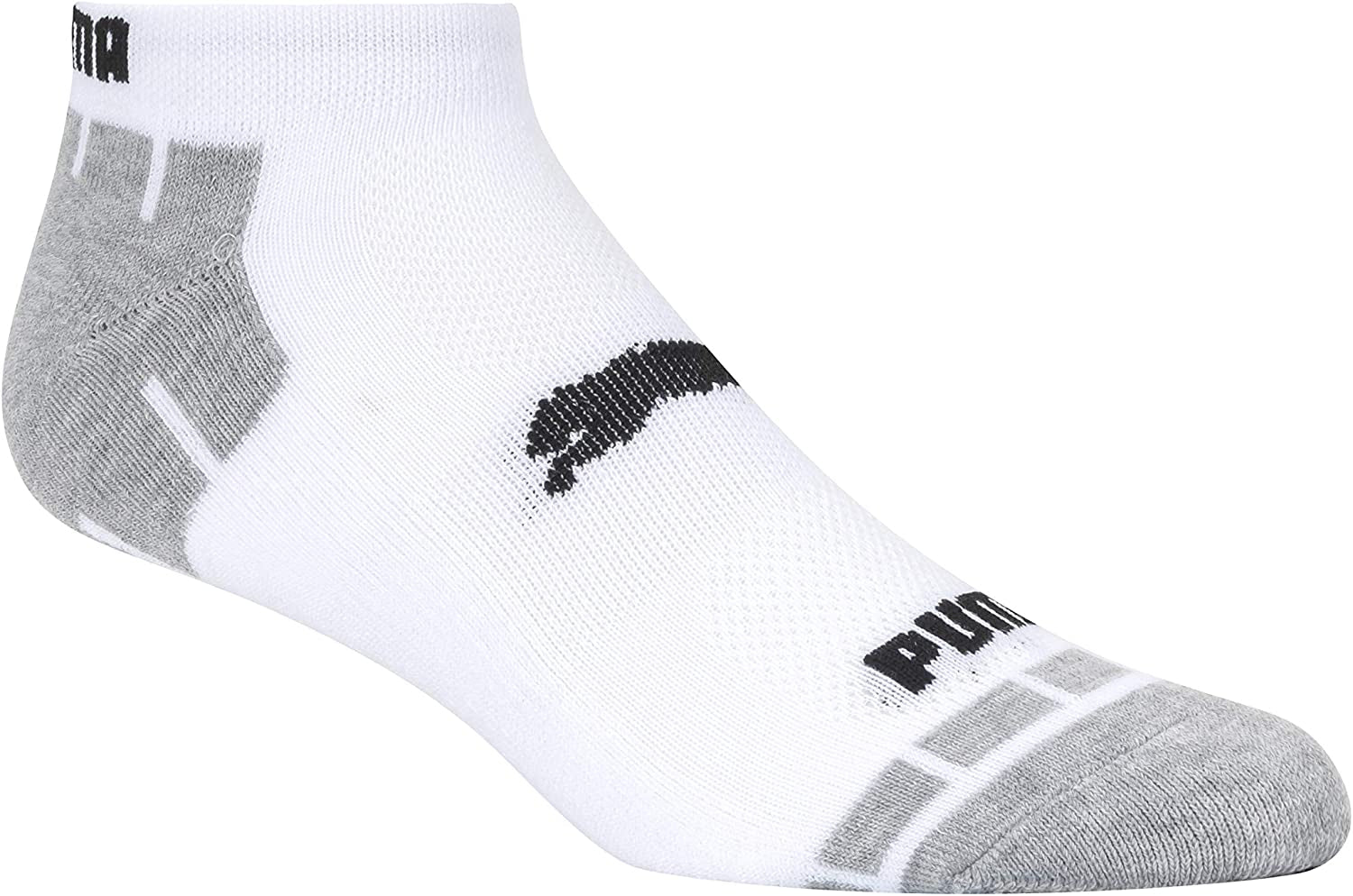 PUMA Men'S 8 Pack Low Cut SocksWhite/Grey10 - 13ActiveAthletic SocksClothing