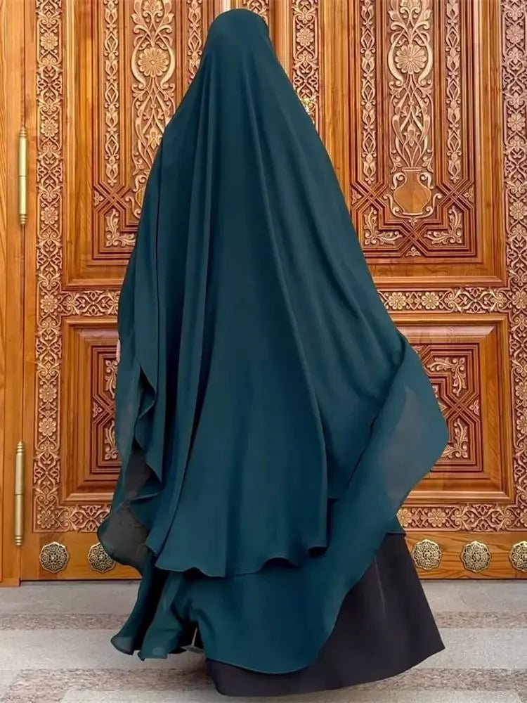 Ramadan Khimar Abaya Saudi Arabia Turkey Islam Muslim Hijab Dress Prayer Clothes Abayas For Women Kebaya Robe Femme MusulmaneGrayOne Size