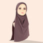 Ready To Wear Malaysia Head Scarf Muslim Islamic Khimar Turban Headwrap Scarves Shawls Wome HeadwearBrownOne SizeCHINA