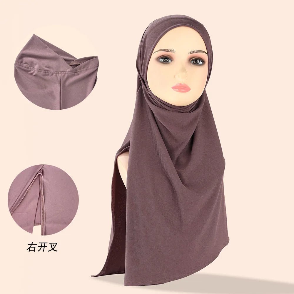 Ready To Wear Malaysia Head Scarf Muslim Islamic Khimar Turban Headwrap Scarves Shawls Wome HeadwearWhiteOne SizeCHINA