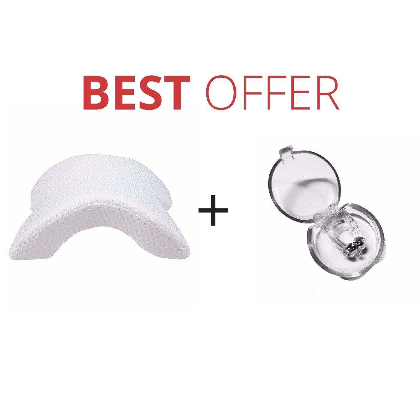 Silicone Magnetic Anti Snore Stop Snoring Nose Clip Sleep Tray Sleeping Aid Apnea Guard Night Device1pc+pillow