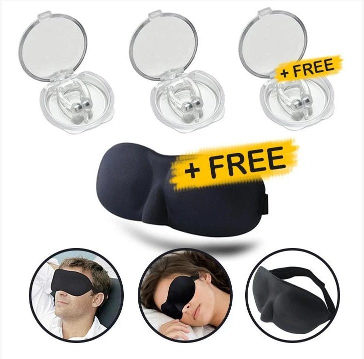 Silicone Magnetic Anti Snore Stop Snoring Nose Clip Sleep Tray Sleeping Aid Apnea Guard Night Device3pcs1mask