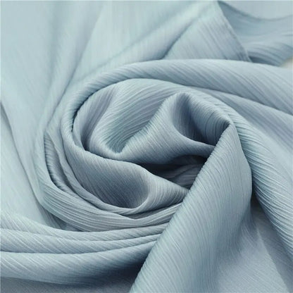 Solid Crinkle Chiffon Woman Scarf Fashion Casual Heavy Muslim Hijab Shawl Wraps Headband Bufanda Foulard EcharpeTH35 - 9